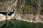 Tunnel through the mountain near Vidraru Lake